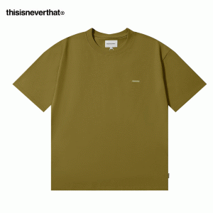 thisisneverthat 小LOGO貼標 T 恤 男女款 棕色
