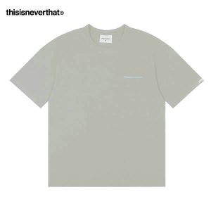 Thisisneverthat 短袖T恤 小Logo印花 休閑百搭 寬松舒適 男女款 淺灰