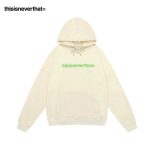 Thisisneverthat 帽T 經典刺繡Logo 連帽衛衣 寬鬆休閒 男女款 杏色