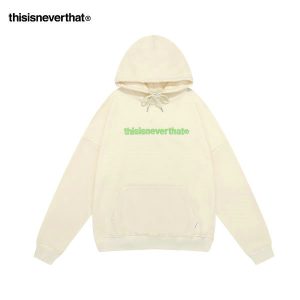 Thisisneverthat 帽T 經典刺繡Logo 連帽衛衣 寬鬆休閒 男女款 杏色