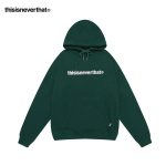 Thisisneverthat 帽T 字母Logo刺繡 寬鬆舒適 百搭連帽衛衣 男女款 綠色