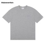 Thisisneverthat 純棉舒適 簡約小Logo 百搭 寬松圓領短袖T恤 男女款 灰色
