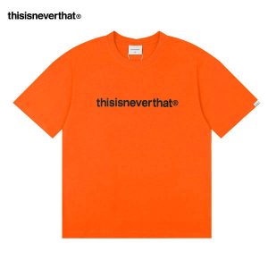 Thisisneverthat 簡約字母印花 純棉寬鬆短袖T恤 男女款 橙色