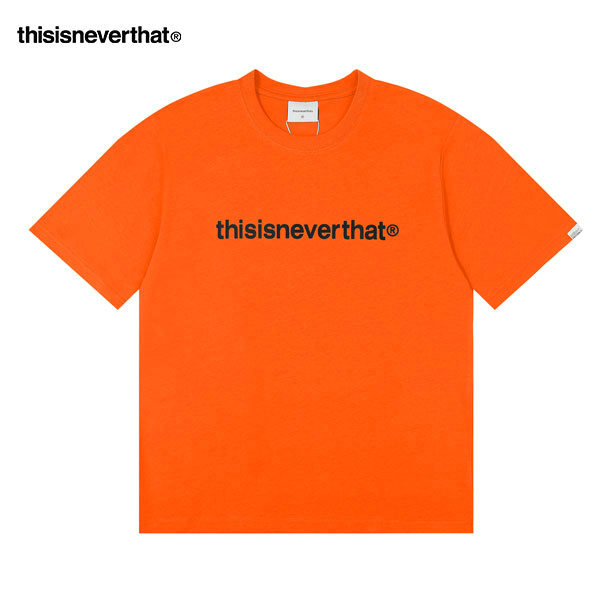 Thisisneverthat 簡約字母印花 純棉寬鬆短袖T恤 男女款 橙色 Thisisneverthat 簡約字母印花 純棉寬鬆短袖T恤 男女款 橙色