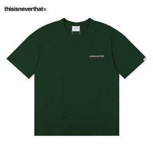 Thisisneverthat 短袖T恤 圓領 純棉 寬松 百搭休閑 男女款 綠色