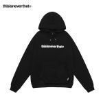 Thisisneverthat 帽T 經典字母刺繡 連帽衛衣 休閒舒適 男女款 黑色