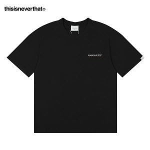 Thisisneverthat 純棉短袖T恤 百搭休閑 情侶款 圓領 寬松 黑色
