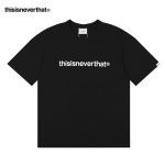 Thisisneverthat 經典字母印花 寬鬆舒適 圓領短袖T恤 黑色