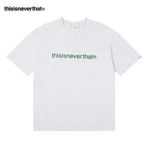 Thisisneverthat 經典字母印花 寬鬆圓領短袖T恤 簡約時尚 灰色