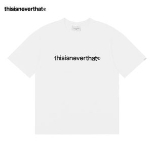 Thisisneverthat 簡約字母印花 街頭百搭 純色短袖T恤 男女款 白色