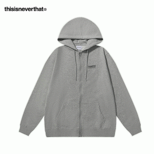 thisisneverthat，DSN 徽標拉鍊連帽開衫 男女款 灰色